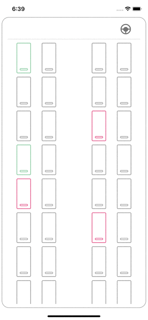 Reaccionar el diseño del asiento del autobús nativo
