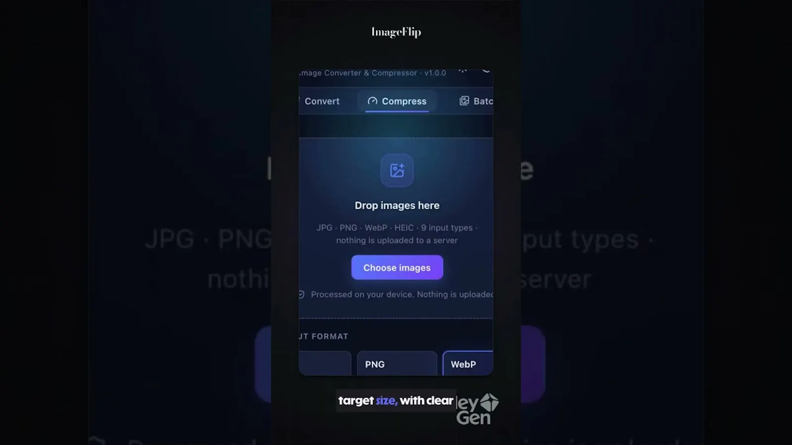 ImageFlip: Image Converter & Compressor screenshot 1 (video preview)