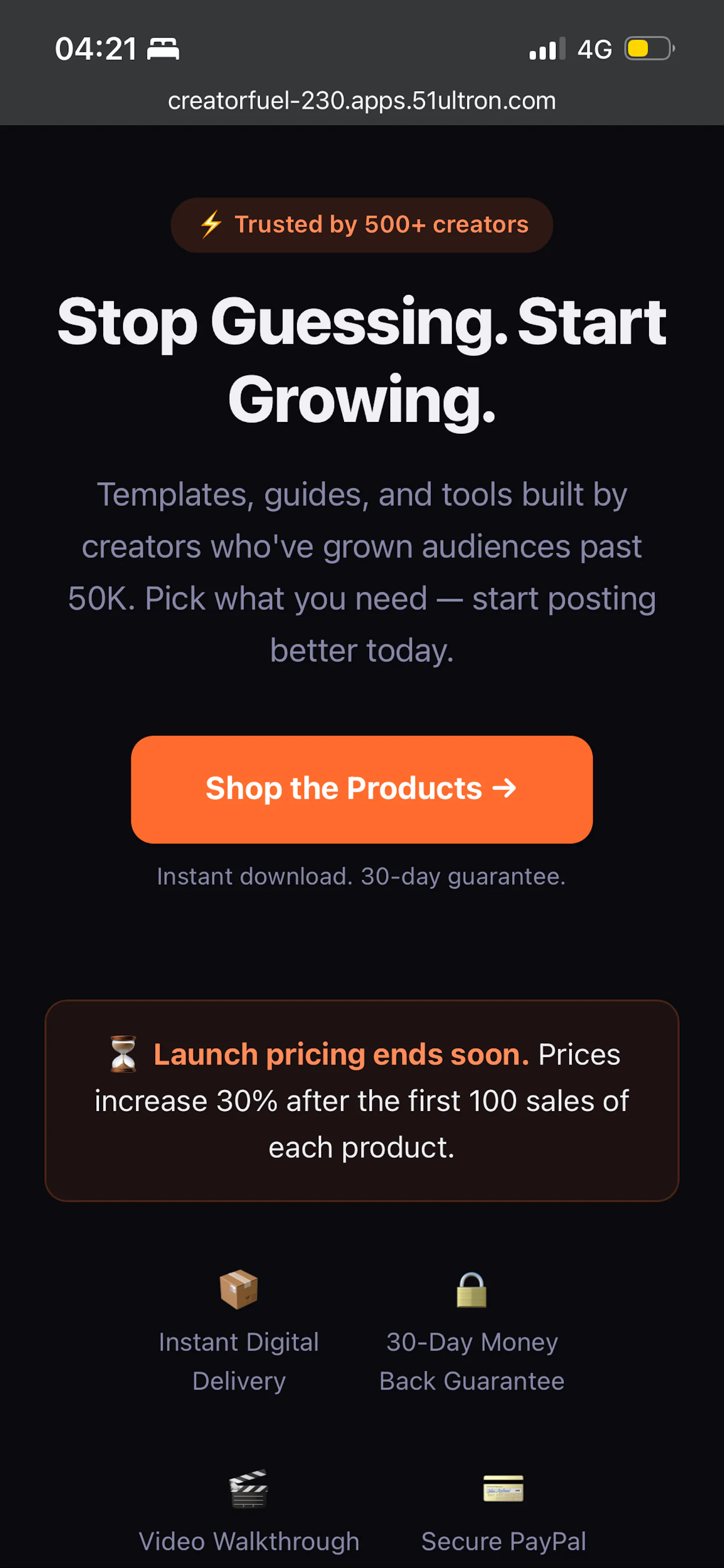 CreatorFuel screenshot 1
