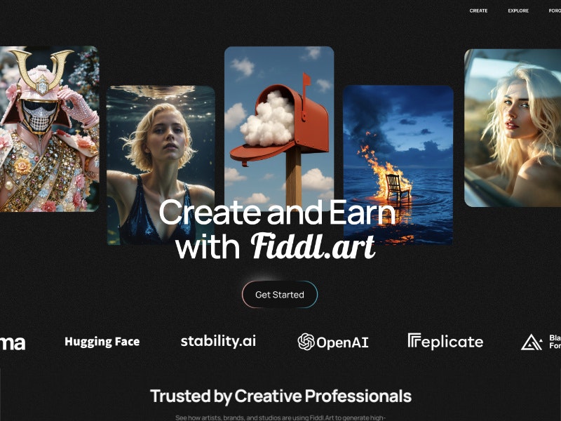 Fiddl.art - Main product screenshot demonstrating key features and user interface
