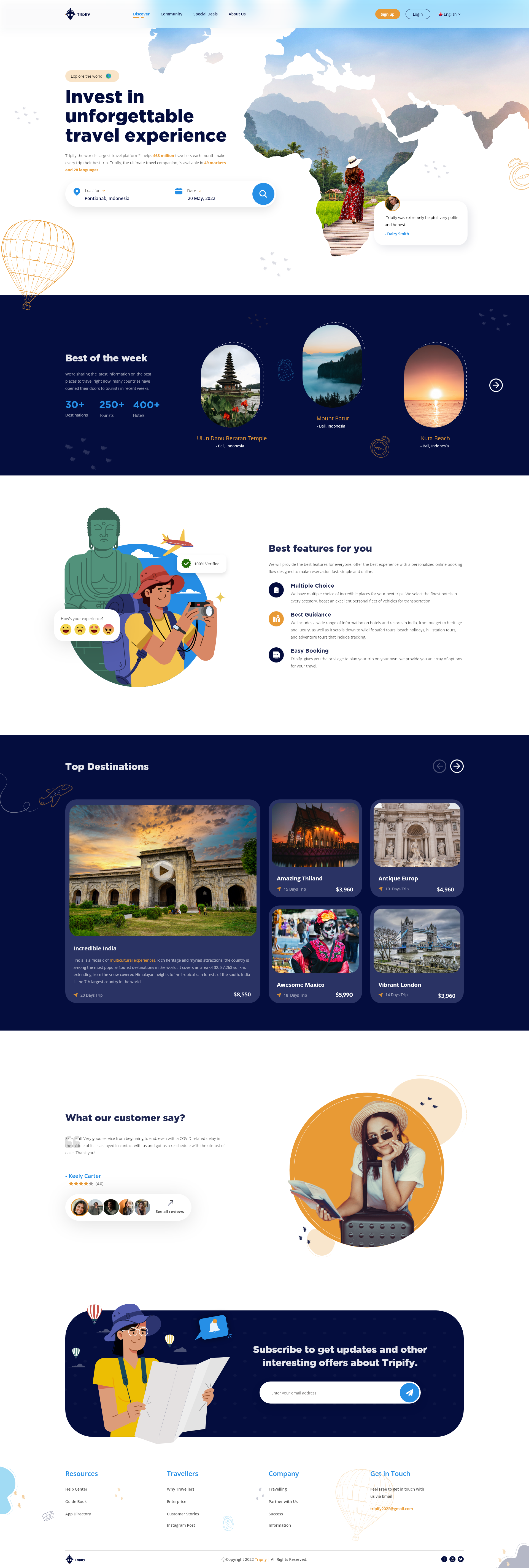 เว็บไซต์การเดินทางหน้า Landing Page media 3