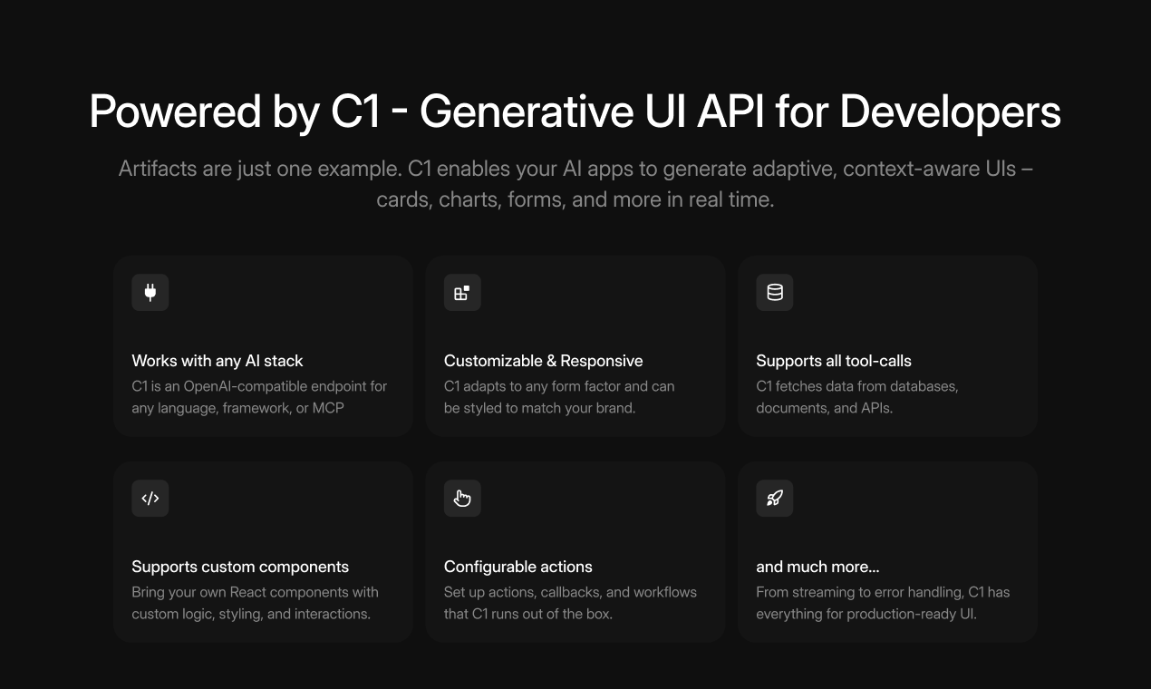 C1 Artifacts API gallery image