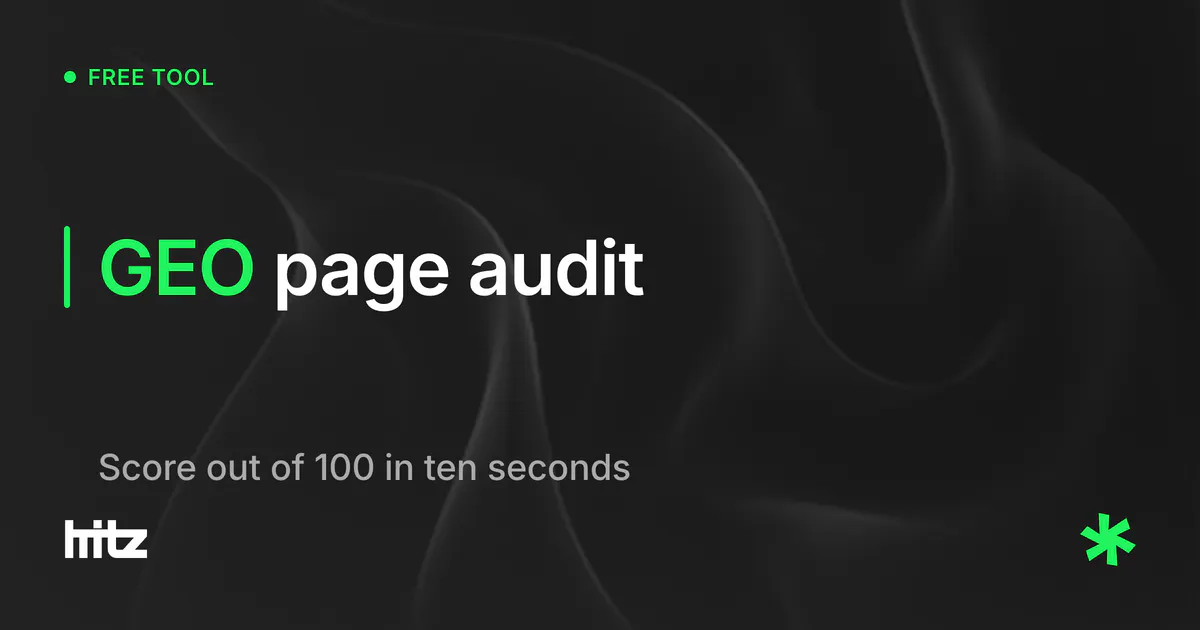HITZ GEO Page Audit gallery image