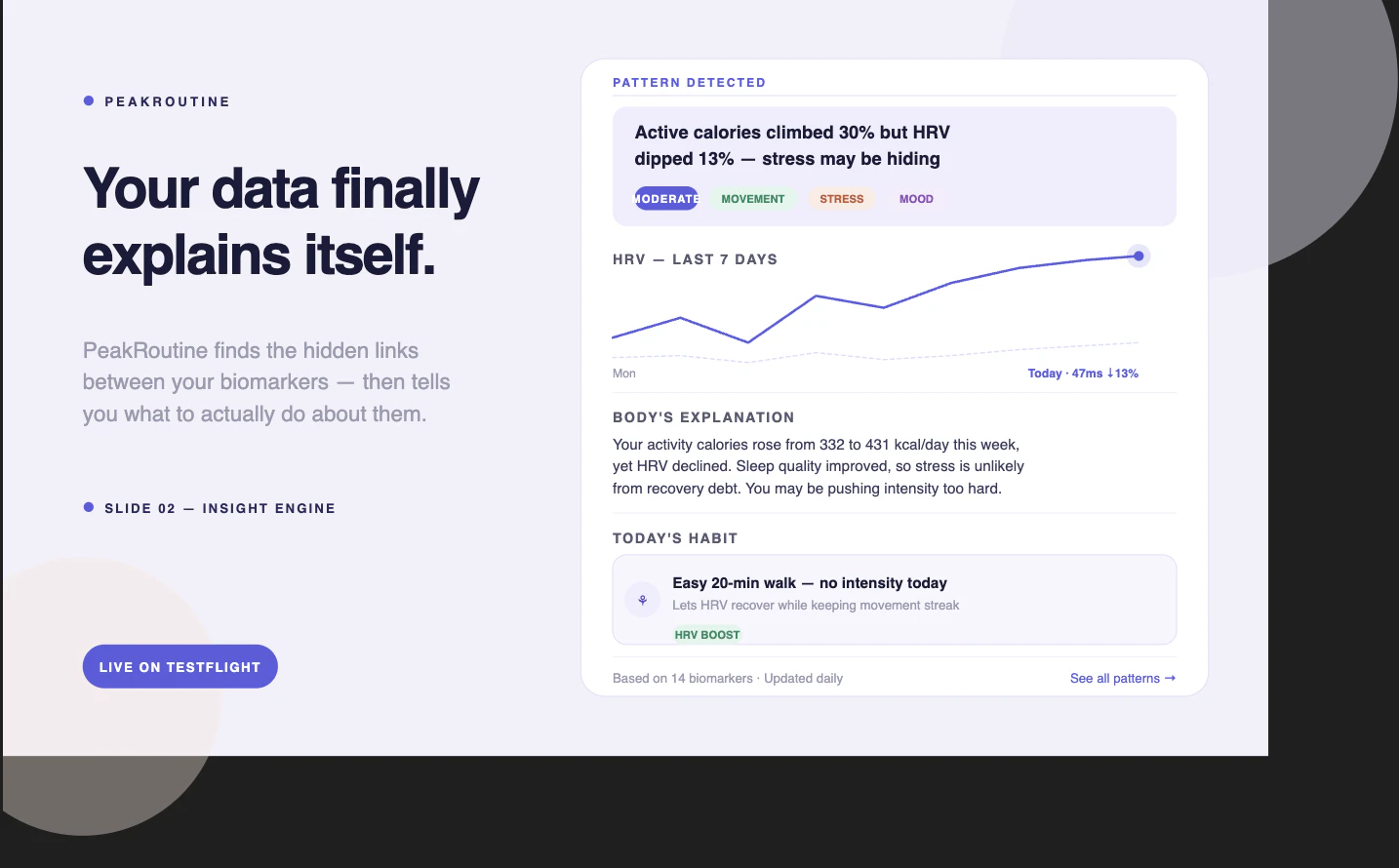 PeakRoutine screenshot 2