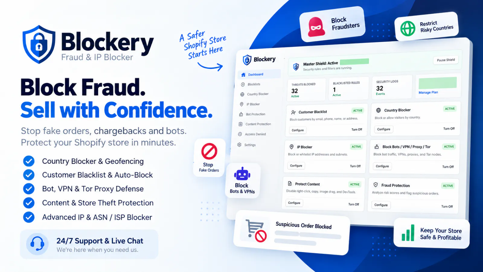 Blockery Fraud & IP Blocker for Shopify gallery image