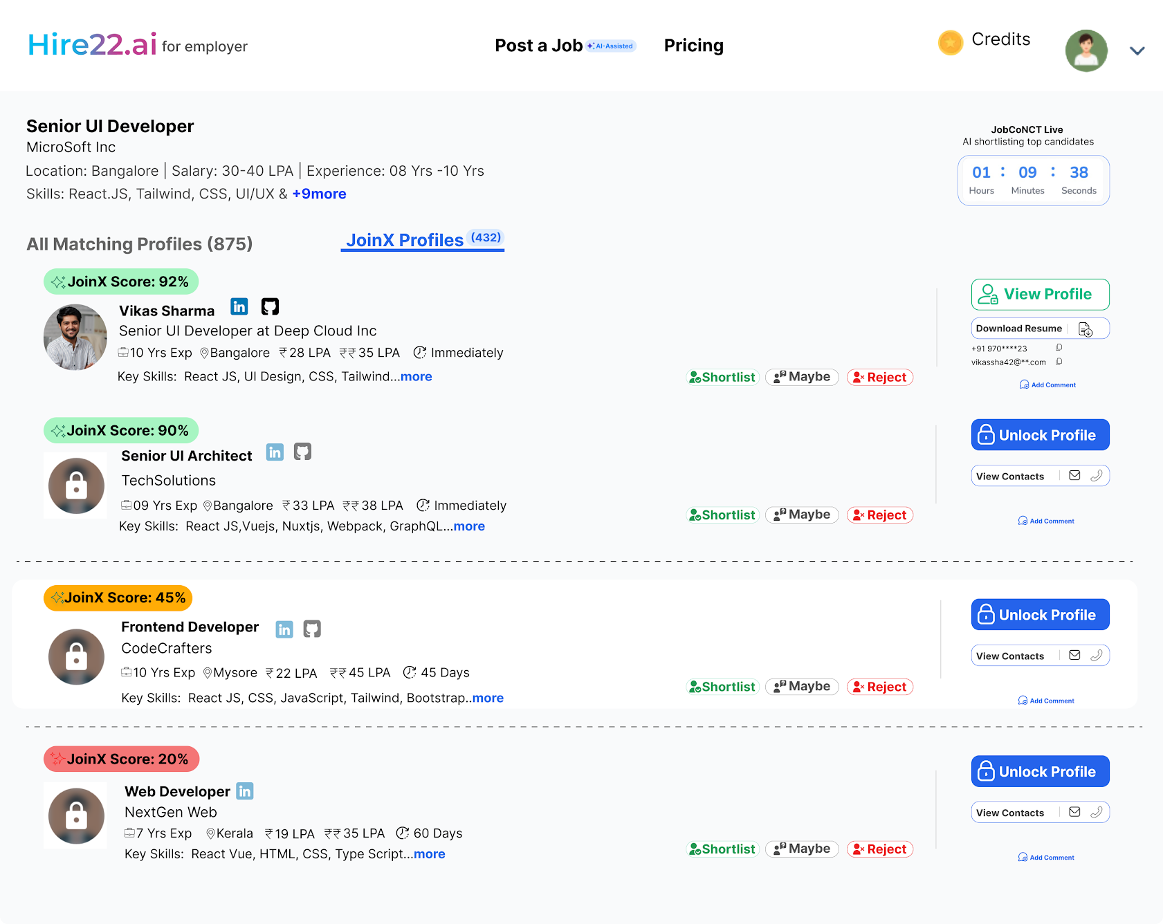 Média Hire22.ai - Premier portail d'emploi anonyme alimenté en IA 3