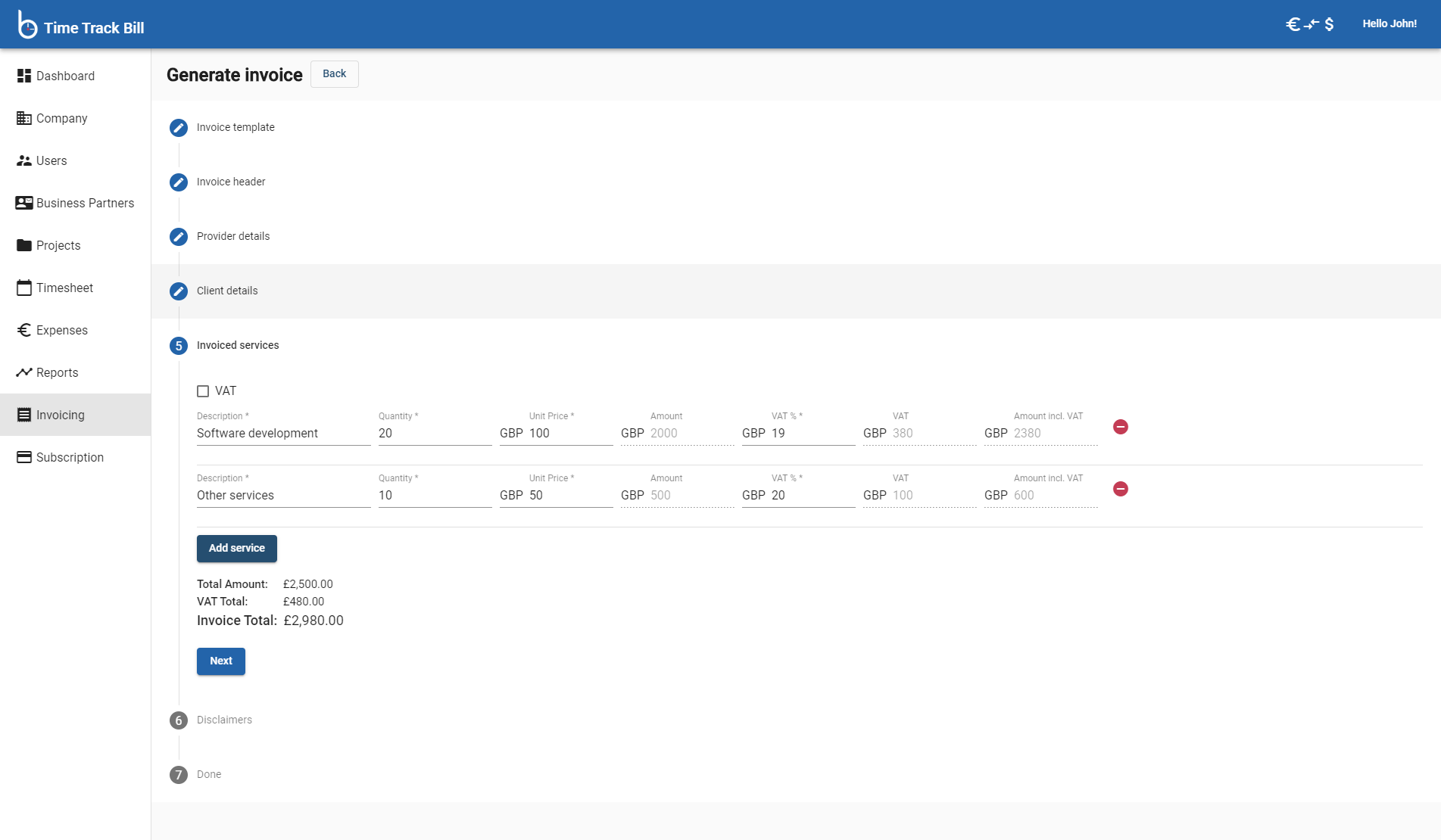 Time Track Bill gallery image