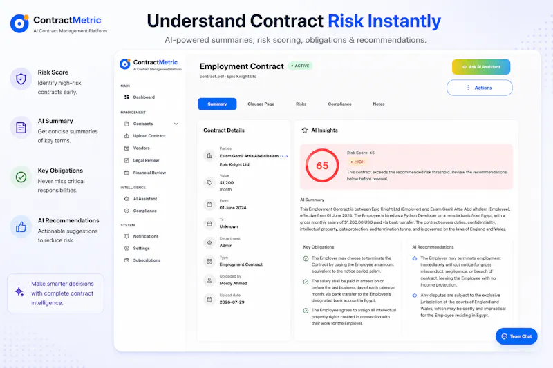 ContractMetric screenshot 2
