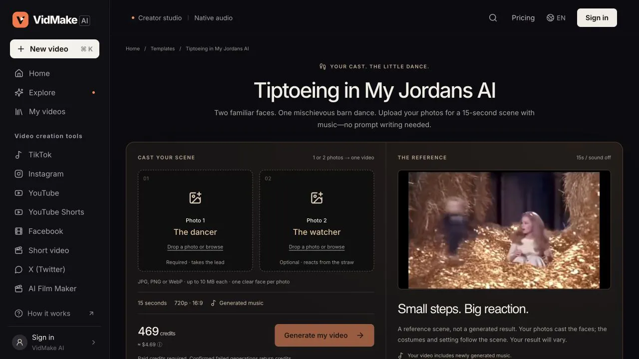 Tiptoeing in My Jordans AI gallery image