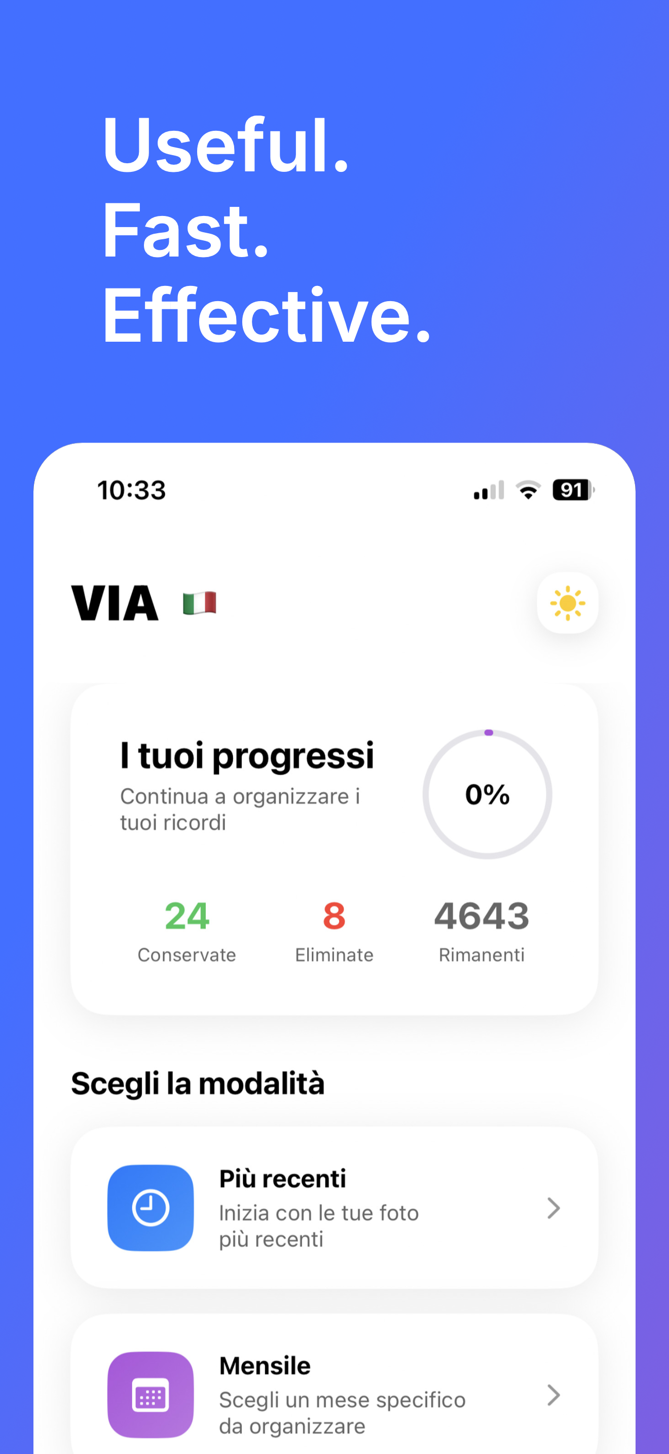 Via - swipe per declutter la tua galleria - Pulisci il rotolo della fotocamera con solo un colpo media 1