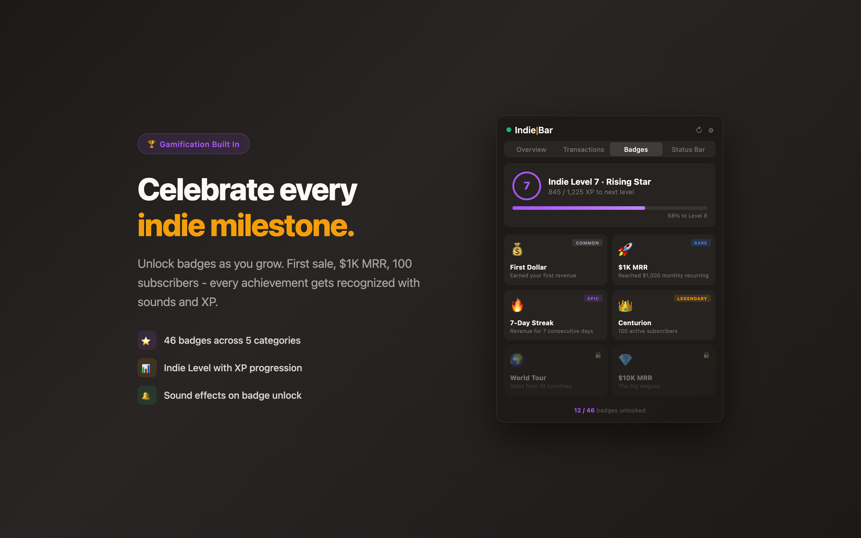 IndieBar - Revenue Tracker gallery image