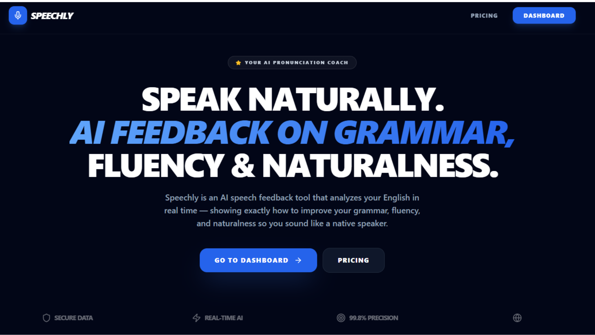 Speechly - Main product screenshot demonstrating key features and user interface