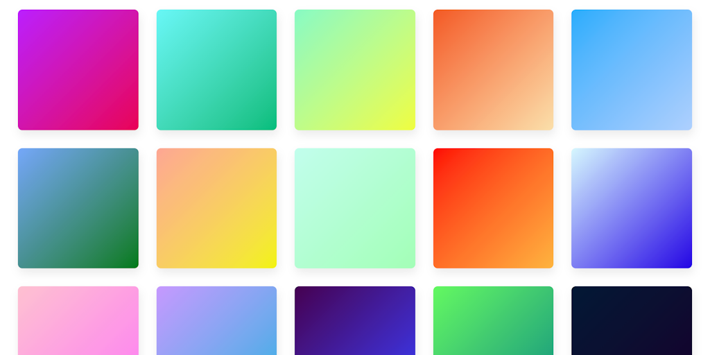 Gradienty: Gradient generator and gallery updated hourly | Product Hunt