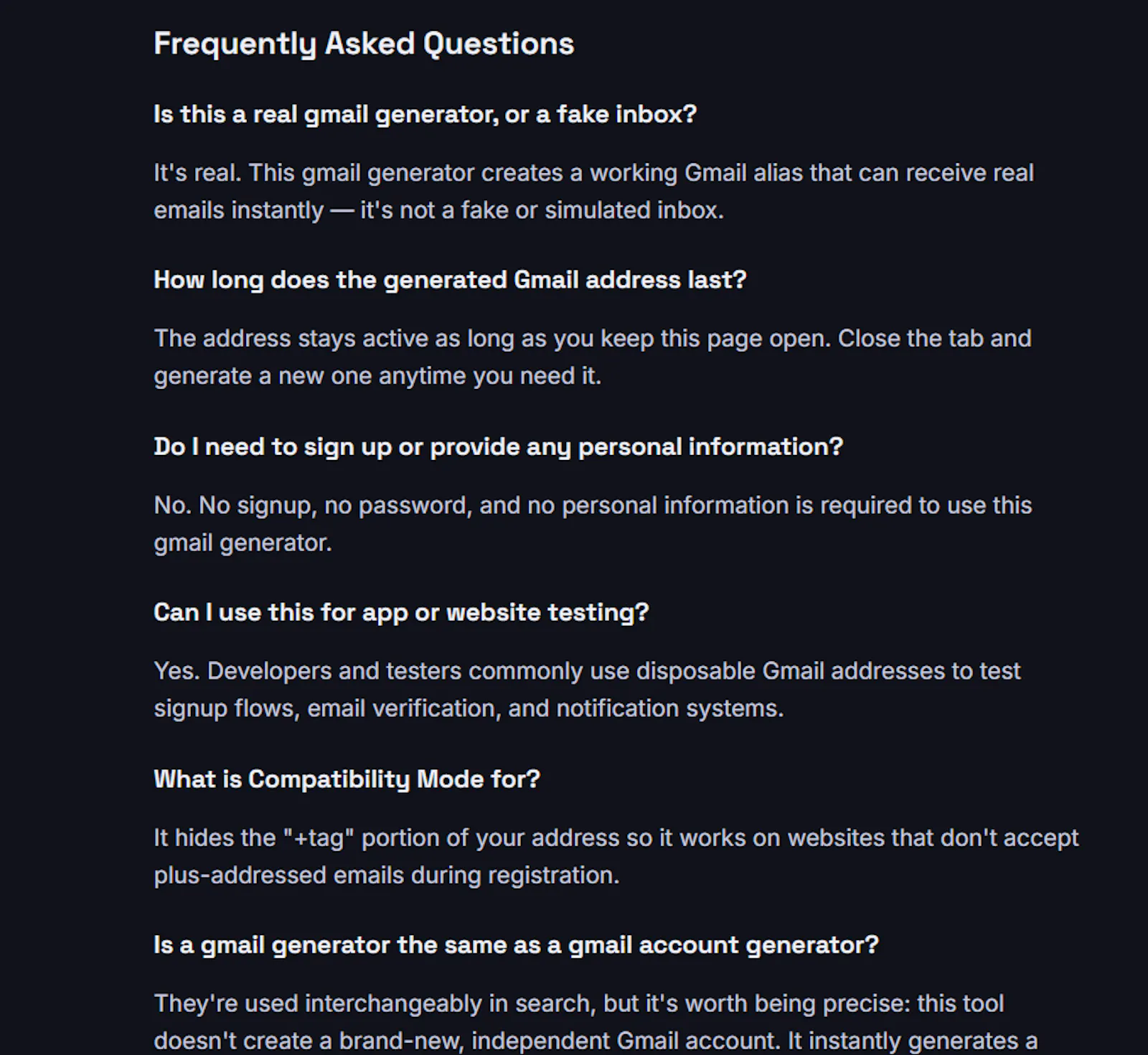 Gmail Generator screenshot 3