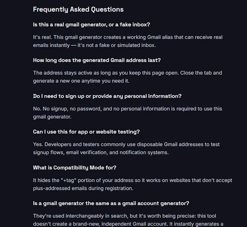 Gmail Generator screenshot 3