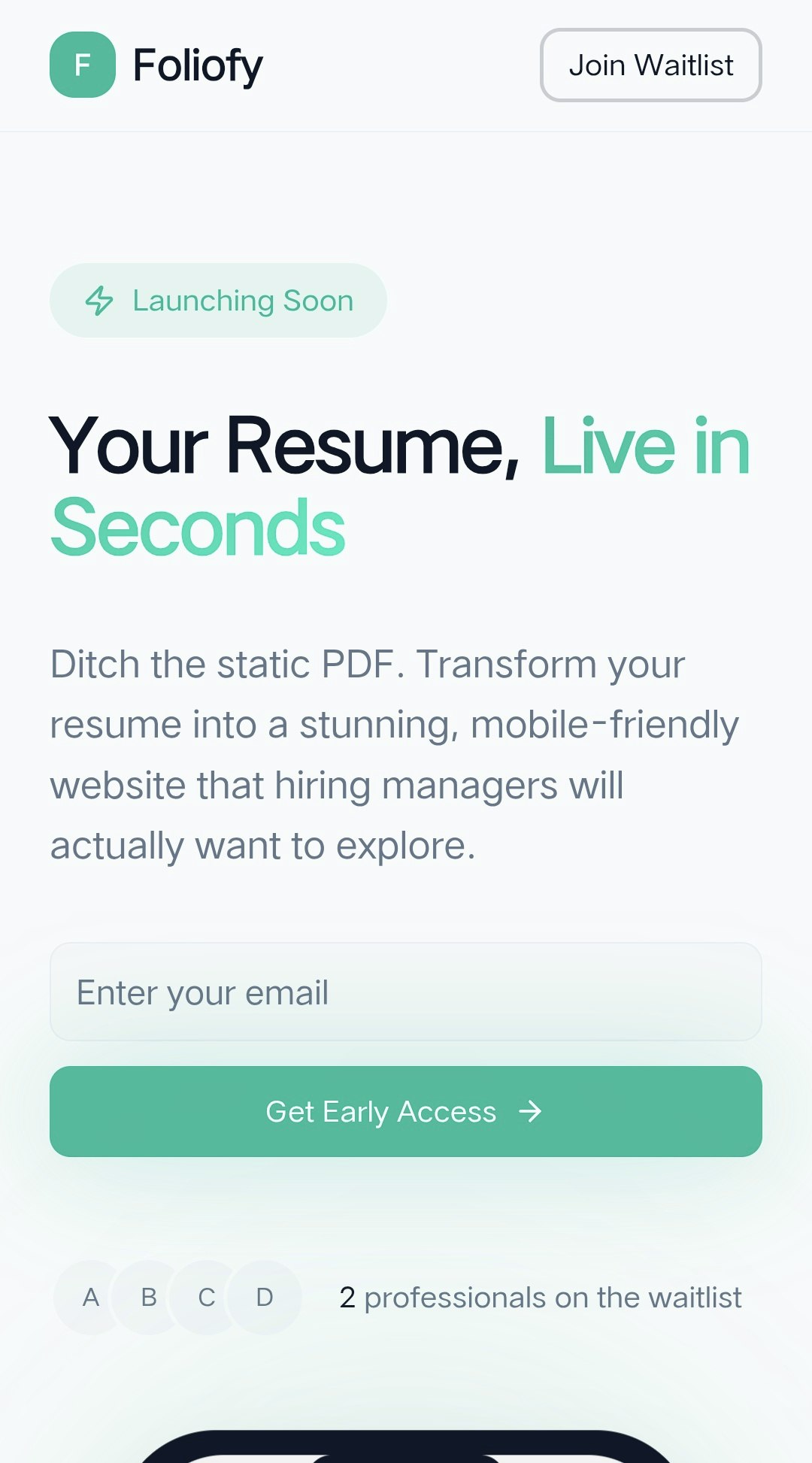 Foliofy - Product Hunt launch logo and brand identity