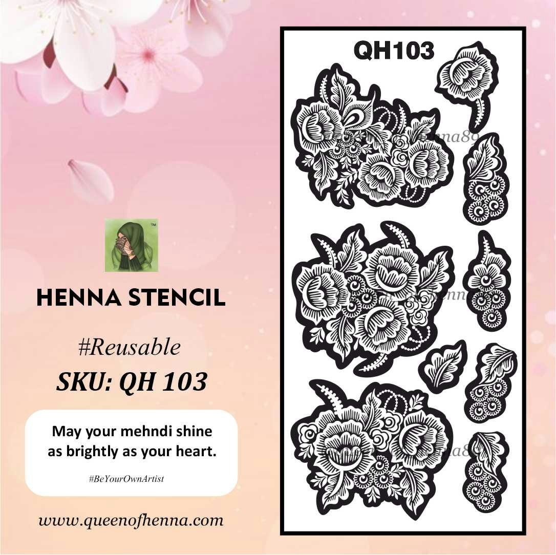Herbruikbare henna stencil |Mehendi tattoo - Mehndi -sticker, kant -en -klare mehndi media 4