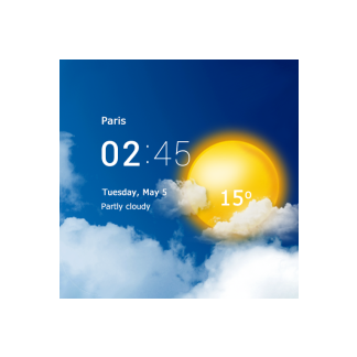 Transparent clock & weather