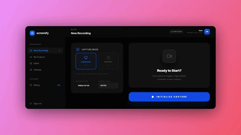 Scenify - Main product screenshot demonstrating key features and user interface