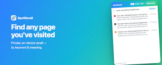 SpotRecall - AI Search for Your Browsing gallery image