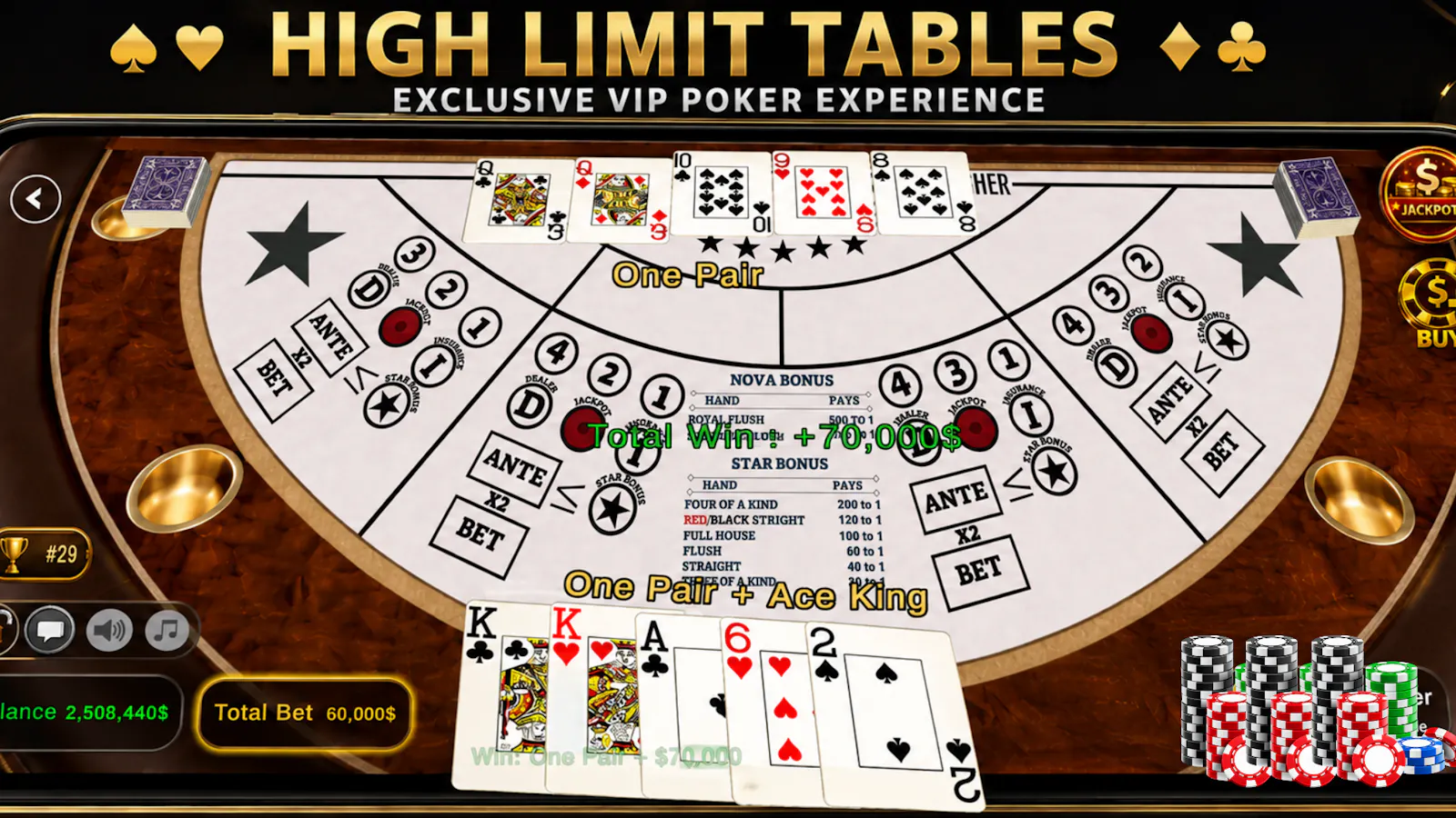Nova Poker screenshot 2