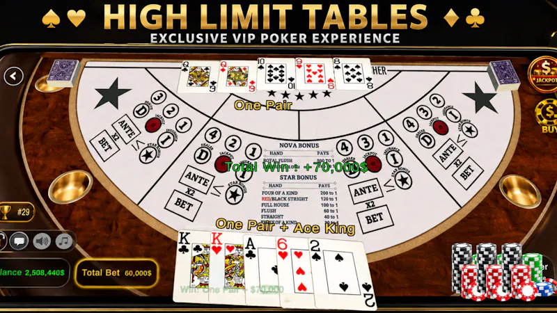 Nova Poker screenshot 2