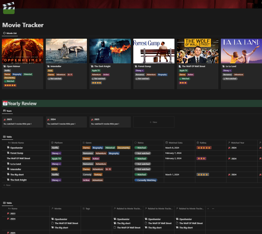 Notion Movie Tracker gallery image
