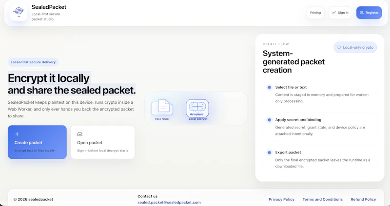 SealedPacket screenshot 1