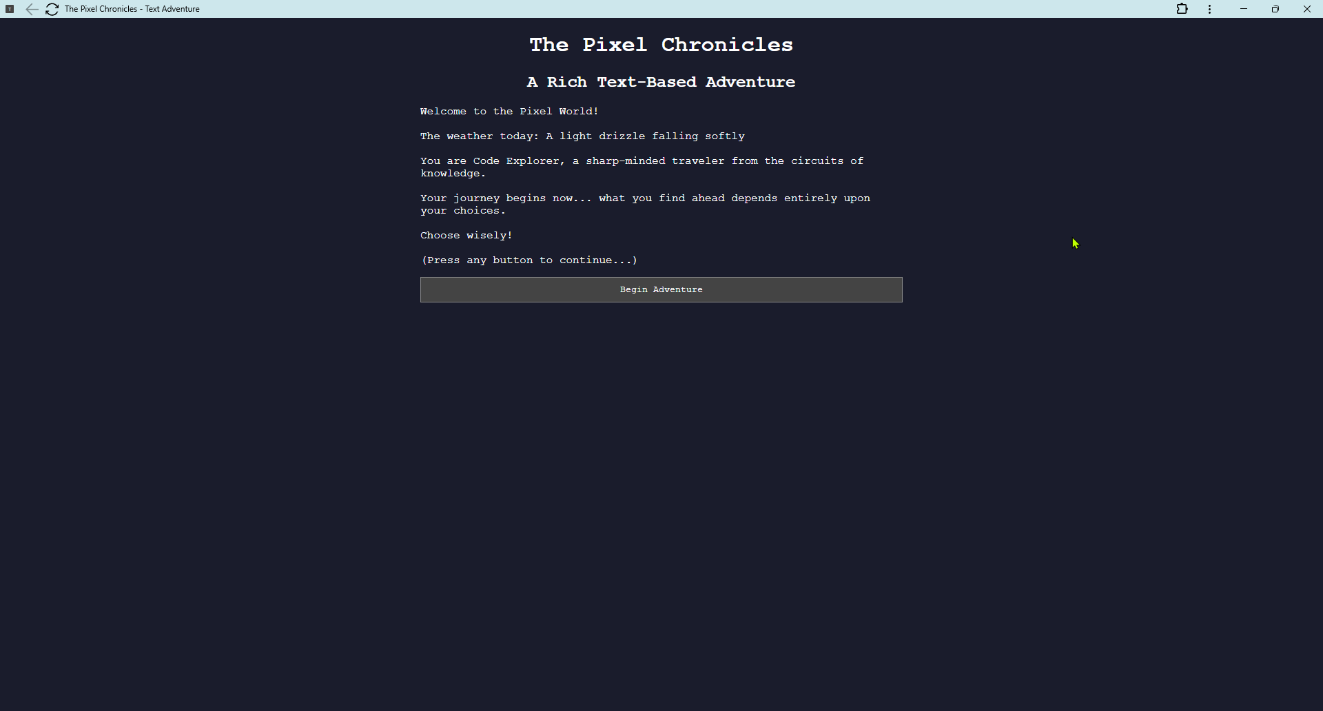 Text Adventure gallery image
