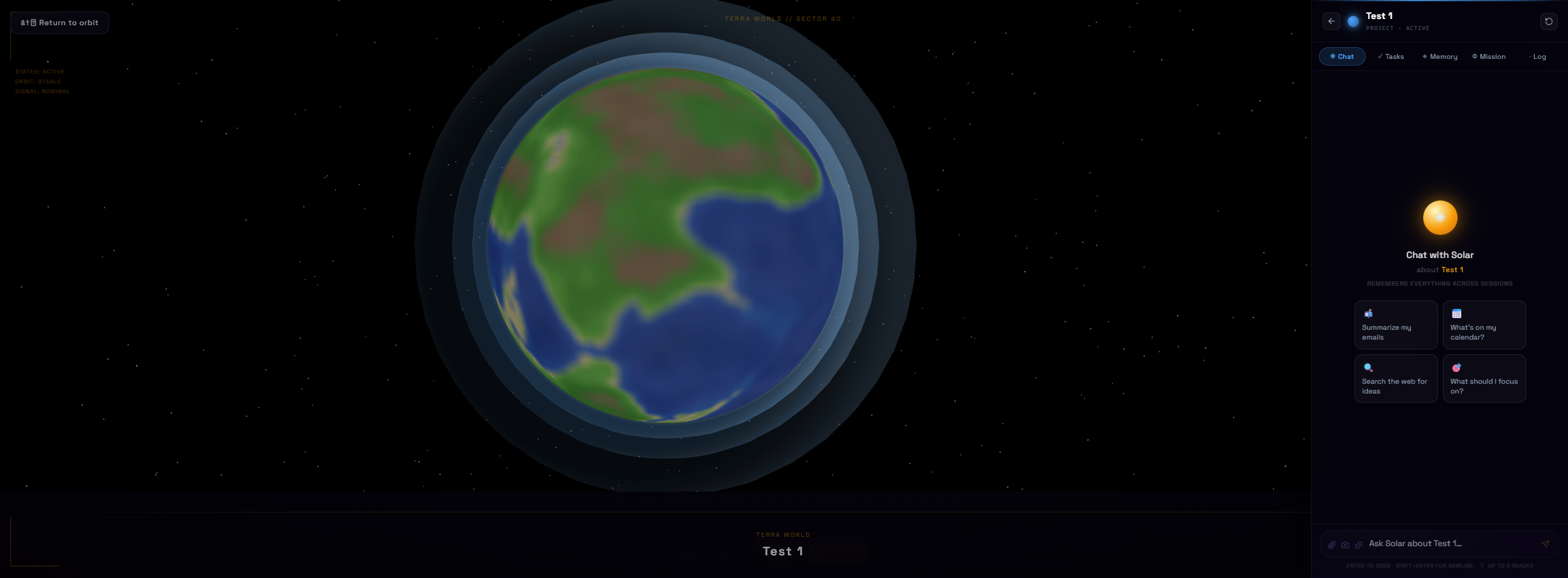 SolarAI OS - Screenshot 2 showing product features and functionality