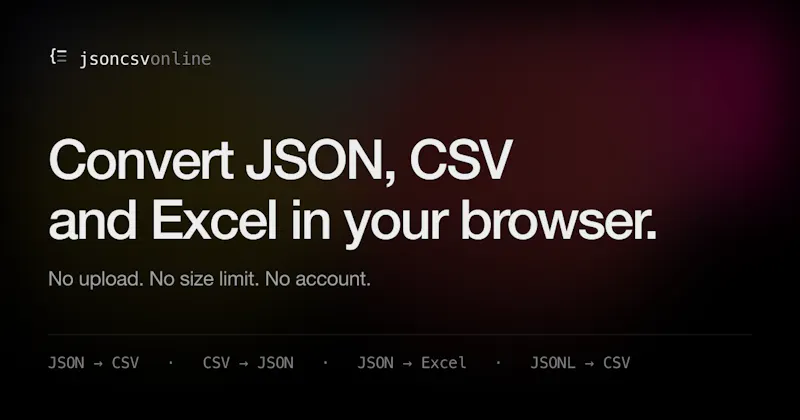 jsoncsvonline screenshot 1