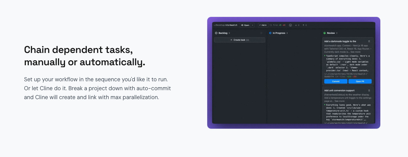 Cline Kanban gallery image