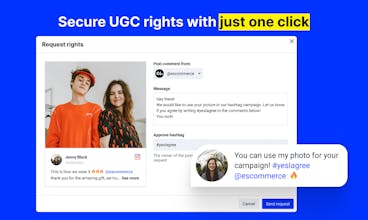 Shoppable widget gallery image