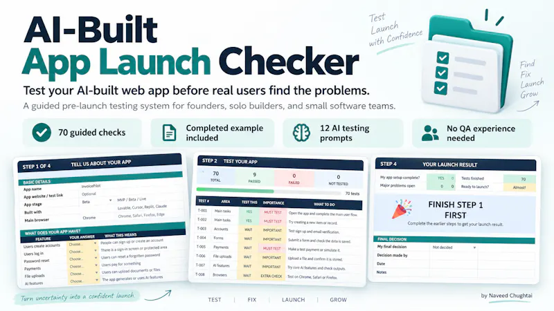 AI-Built App Launch Checker screenshot 1