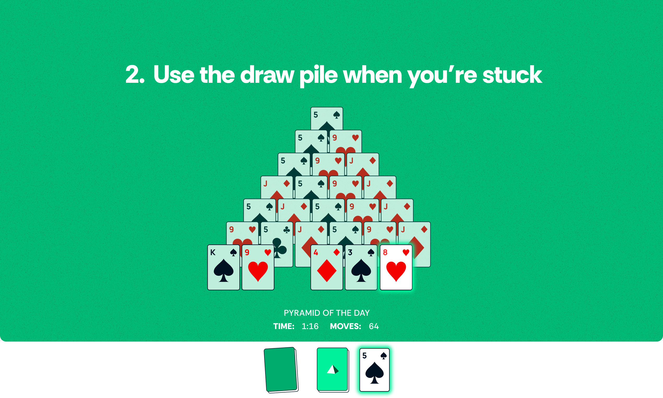 pyramid.com Solitaire - 13에 추가하고 피라미드를 지우고 리더 보드를 지배하십시오! 미디어 4