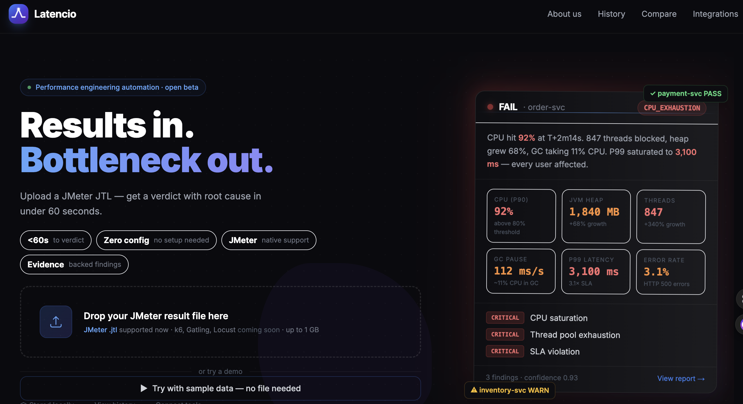 Latencio — Performance Test Analysis gallery image