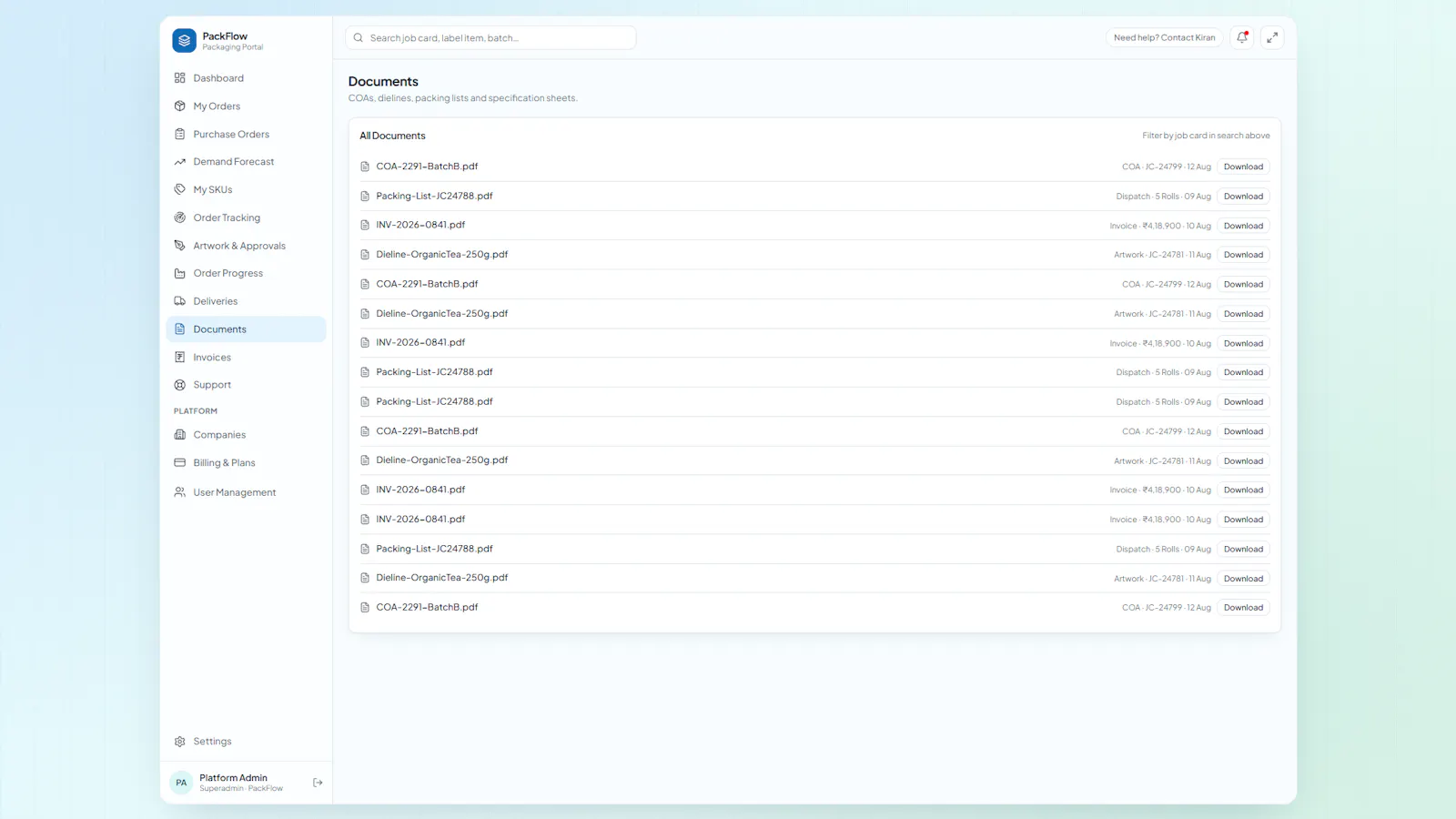 PackFlow screenshot 2