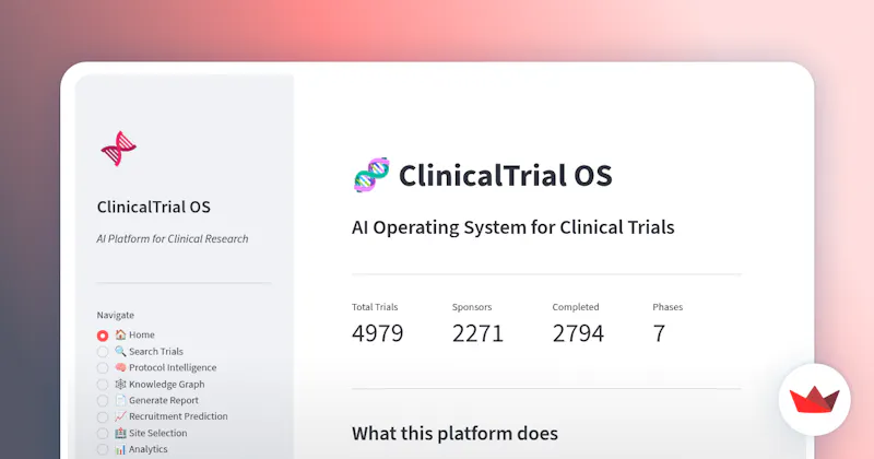 ClinicalTrial OS screenshot 1