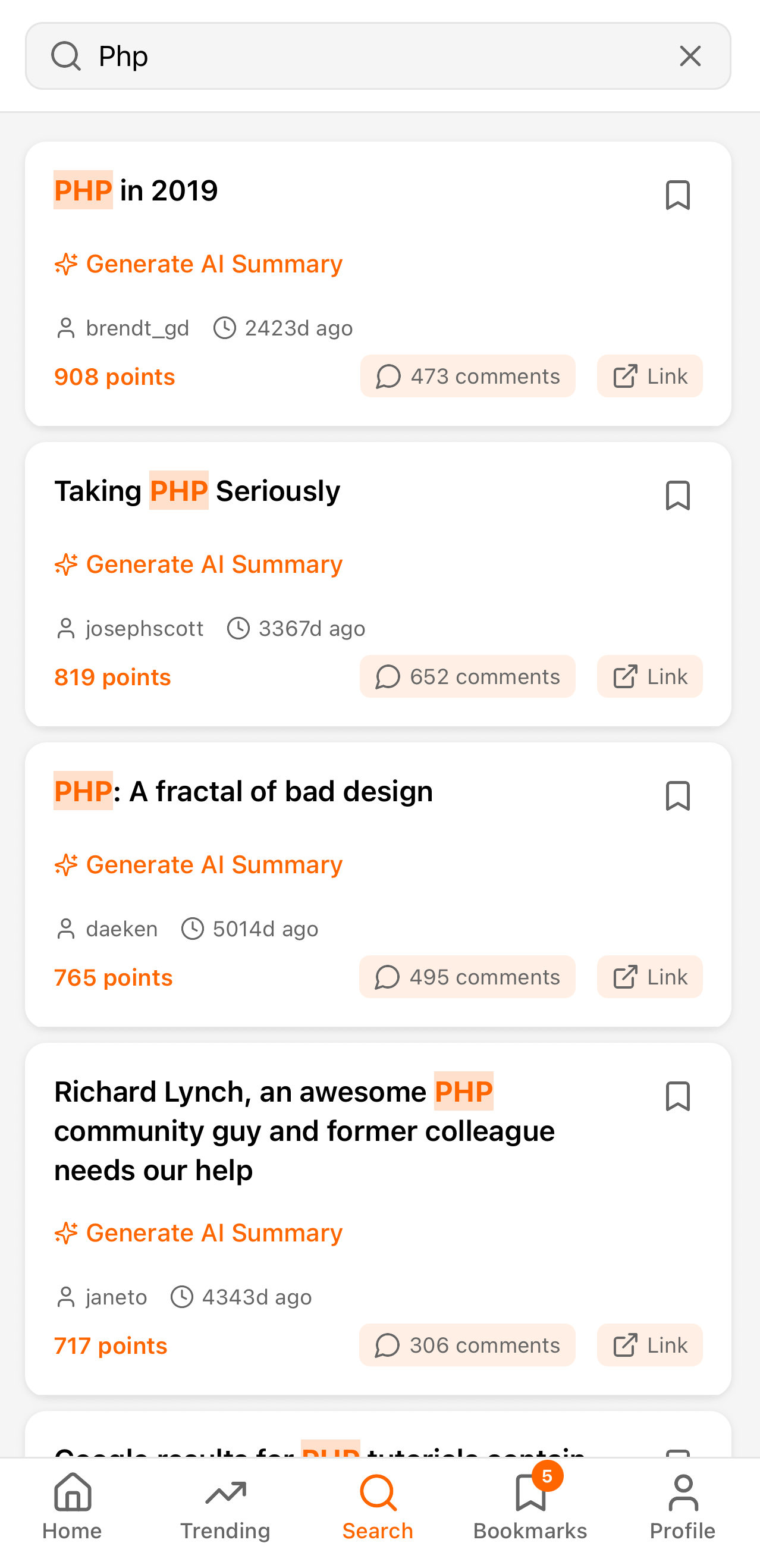HackLens — Hacker News reader gallery image