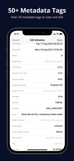 EXIFixer - Photo EXIF Metadata for iOS gallery image