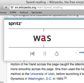 Spritz Bookmarklet