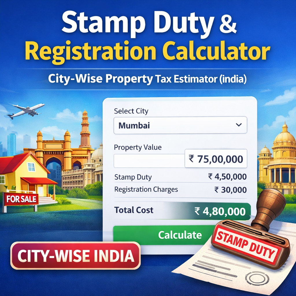Stamp Duty & Registration Calculator  - Product Hunt launch logo and brand identity