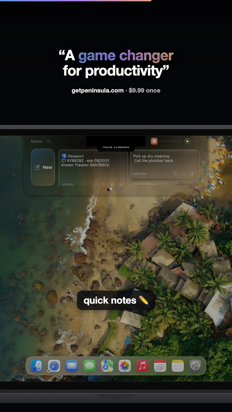 Peninsula - Your macbook notch remade screenshot 3