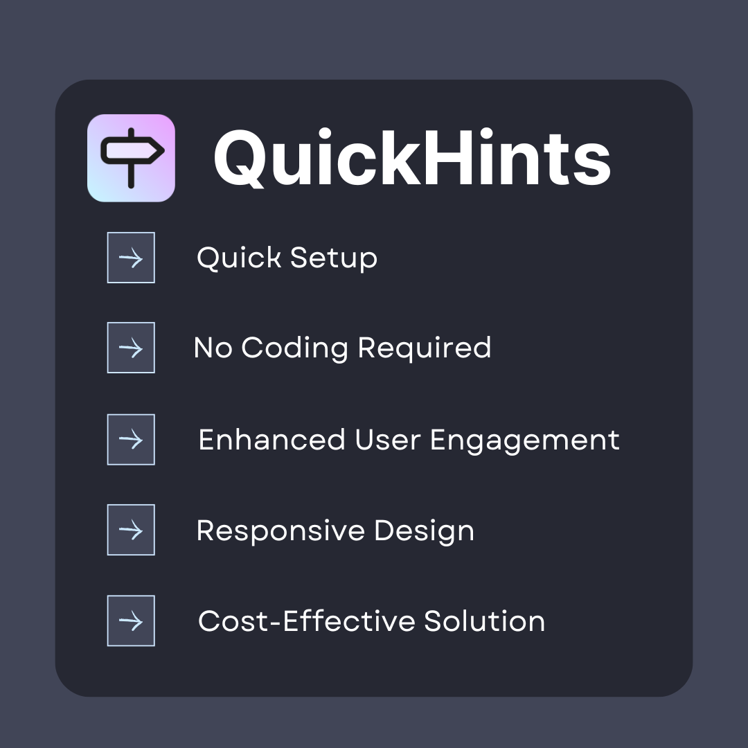 Quickhints - मिनटों में उपयोगकर्ता के अनुकूल UI टूर बनाएं मीडिया 1