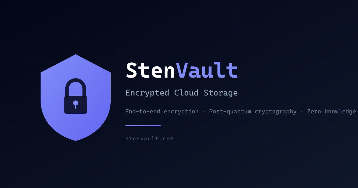 StenVault — Encrypted Cloud Storage gallery image