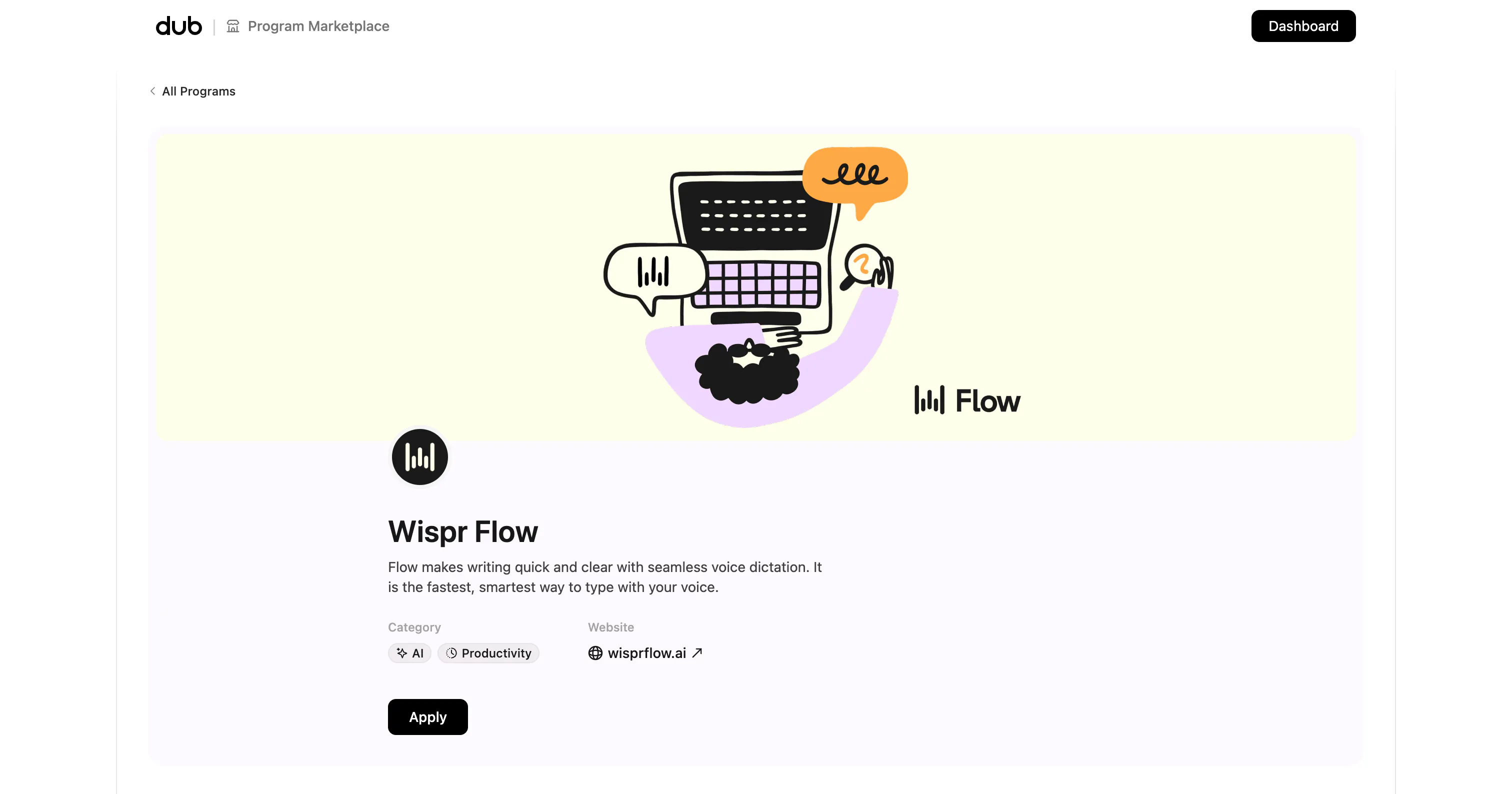 Dub Program Marketplace gallery image