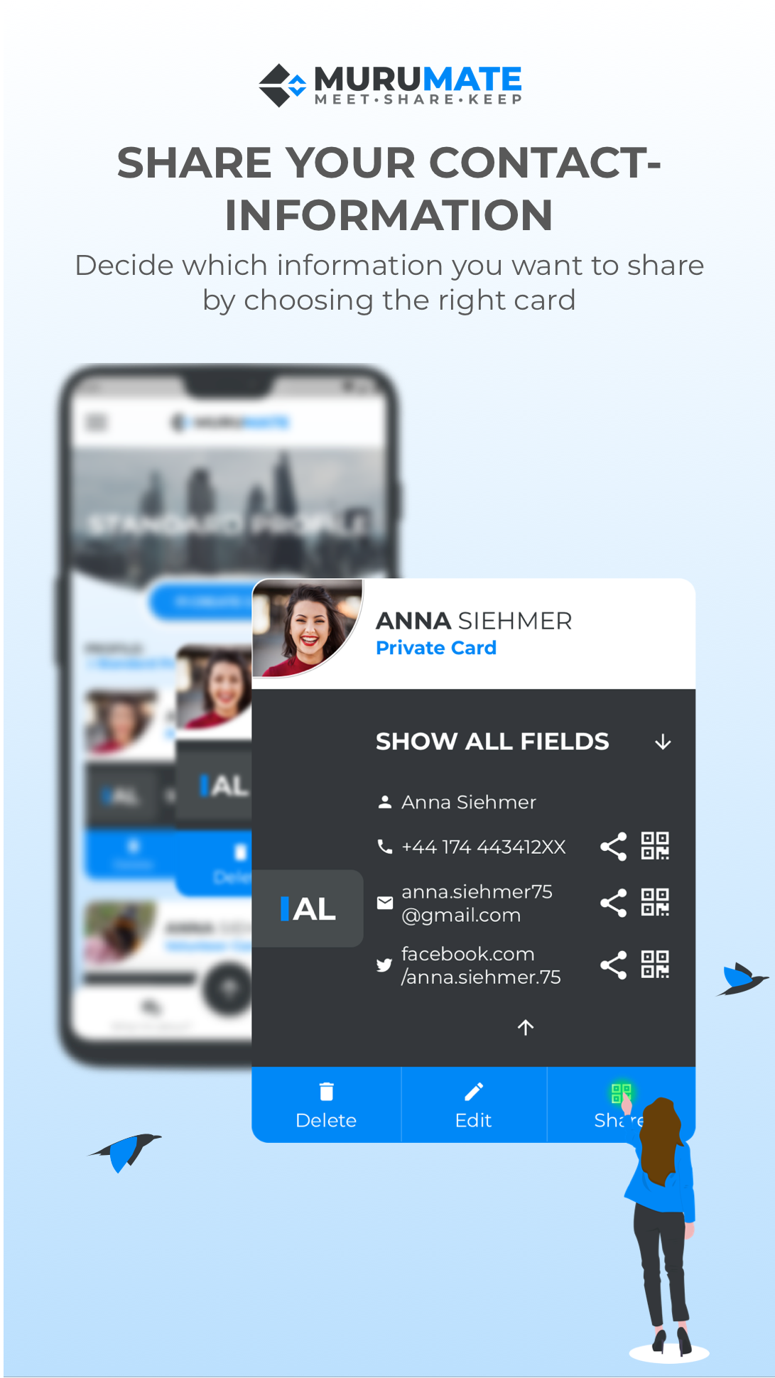 MURUMATE App - Share your contact gallery image