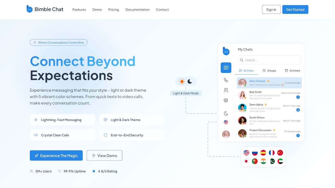 Média Bimble Chat - modèle d'interface utilisateur Vuejs - Un modèle d'interface utilisateur de chat moderne pour les développeurs VUE 4