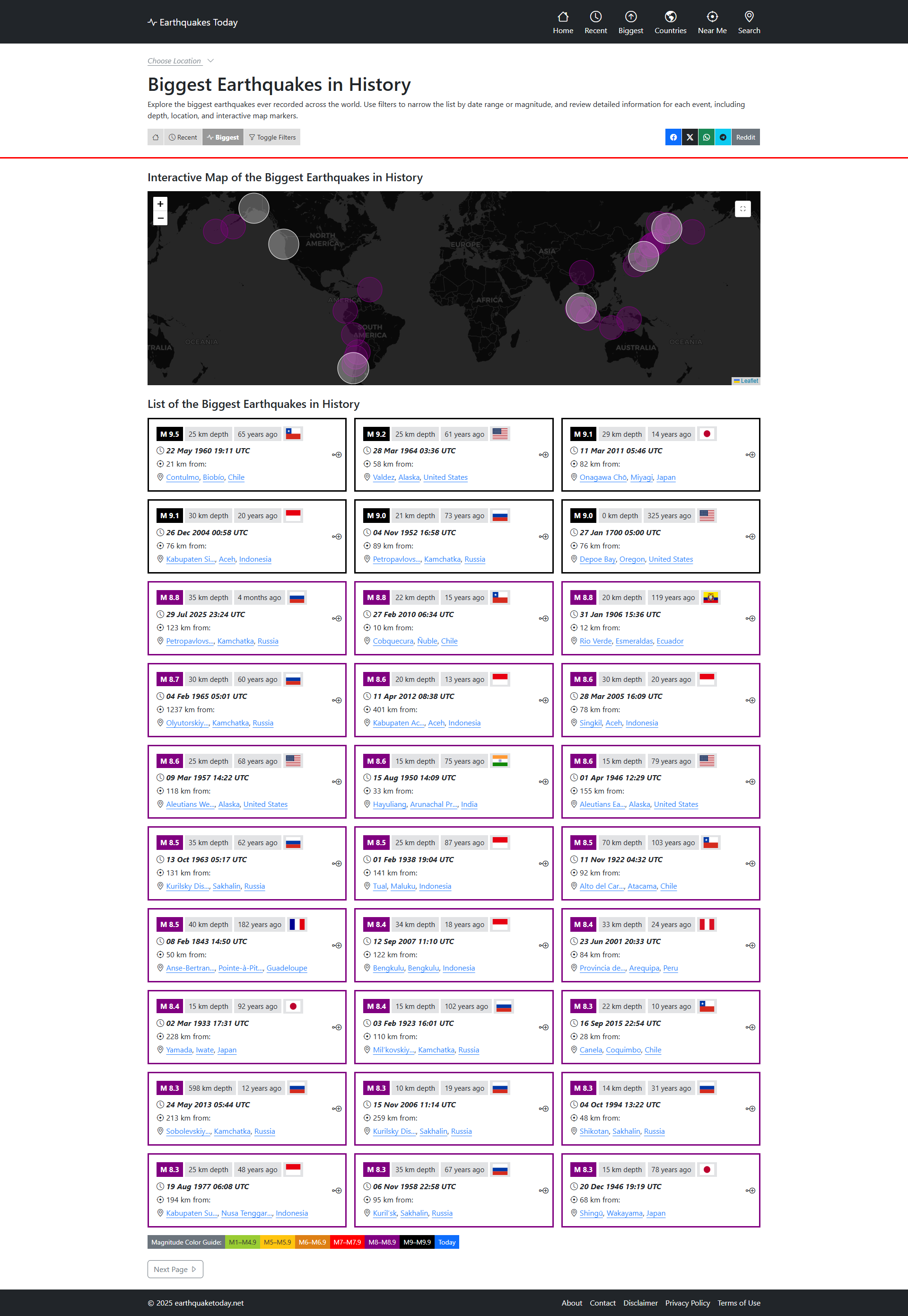 Earthquakes Today - Screenshot 3 showing product features and functionality
