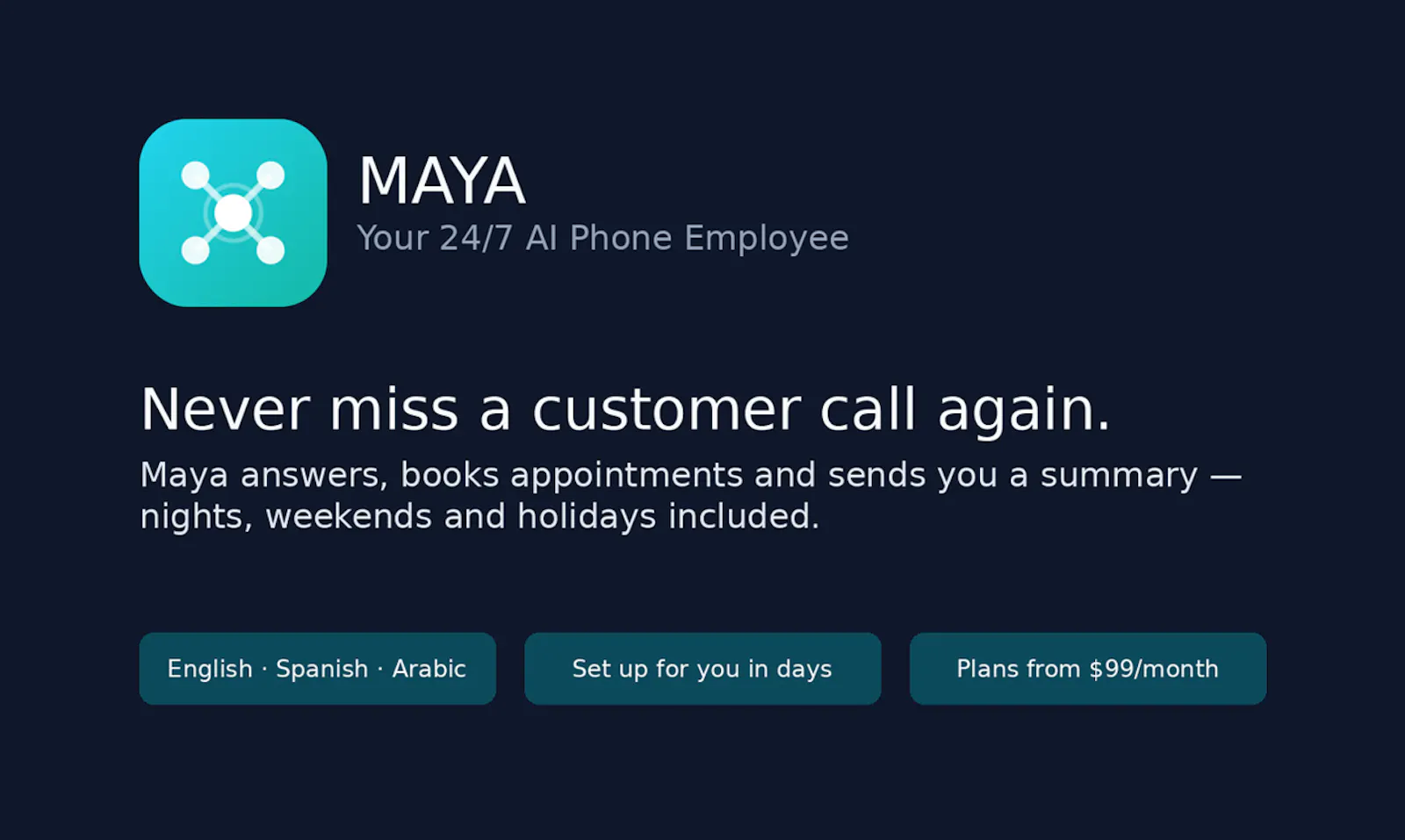 Maya — Maxe AI Employee screenshot 2